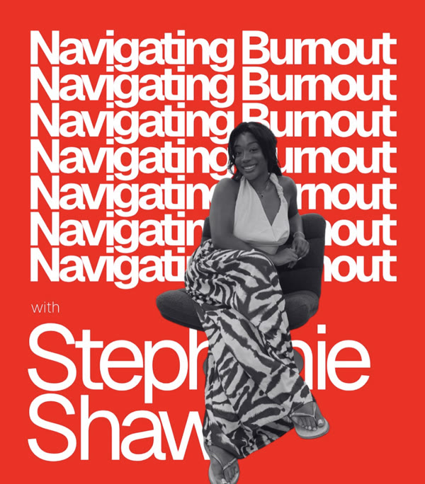 BANDwidth event poster: Navigating Burnout with Stephanie Shaw