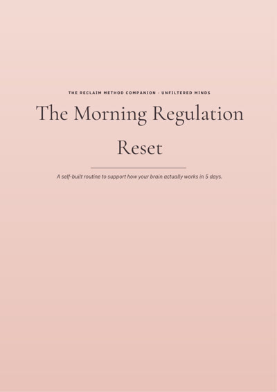 Cover of The Morning Regulation Reset workbook